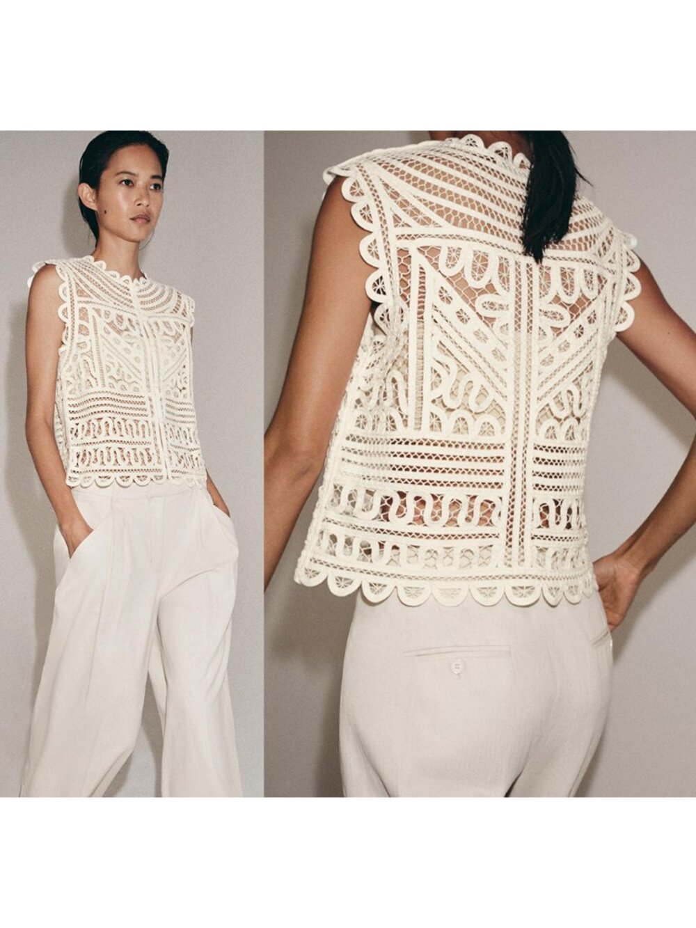 NEW ZARA crochet blouse 4786